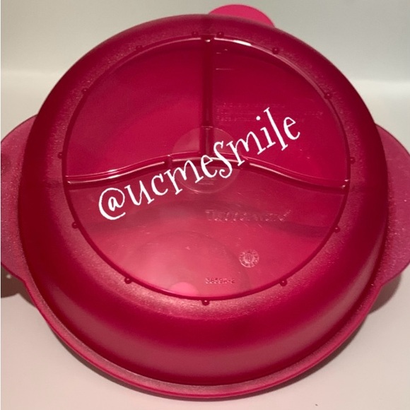 Tupperware Crystalwave His & Hers Microwave-Safe Divided Lunch Dish/Bowl Set - Picture 4 of 6
